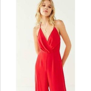 Urban Outfitter Red Halter Jumpsuit